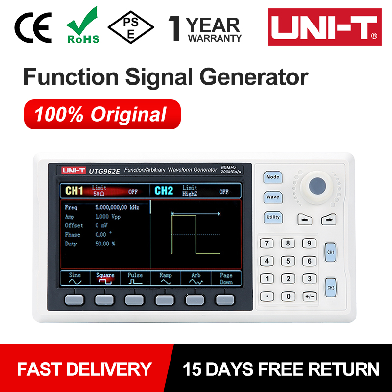 Dual Channel Arbitrary Waveform Function Generator 60Mhz - UNI-T UTG932E UTG962E Function Signal Generator