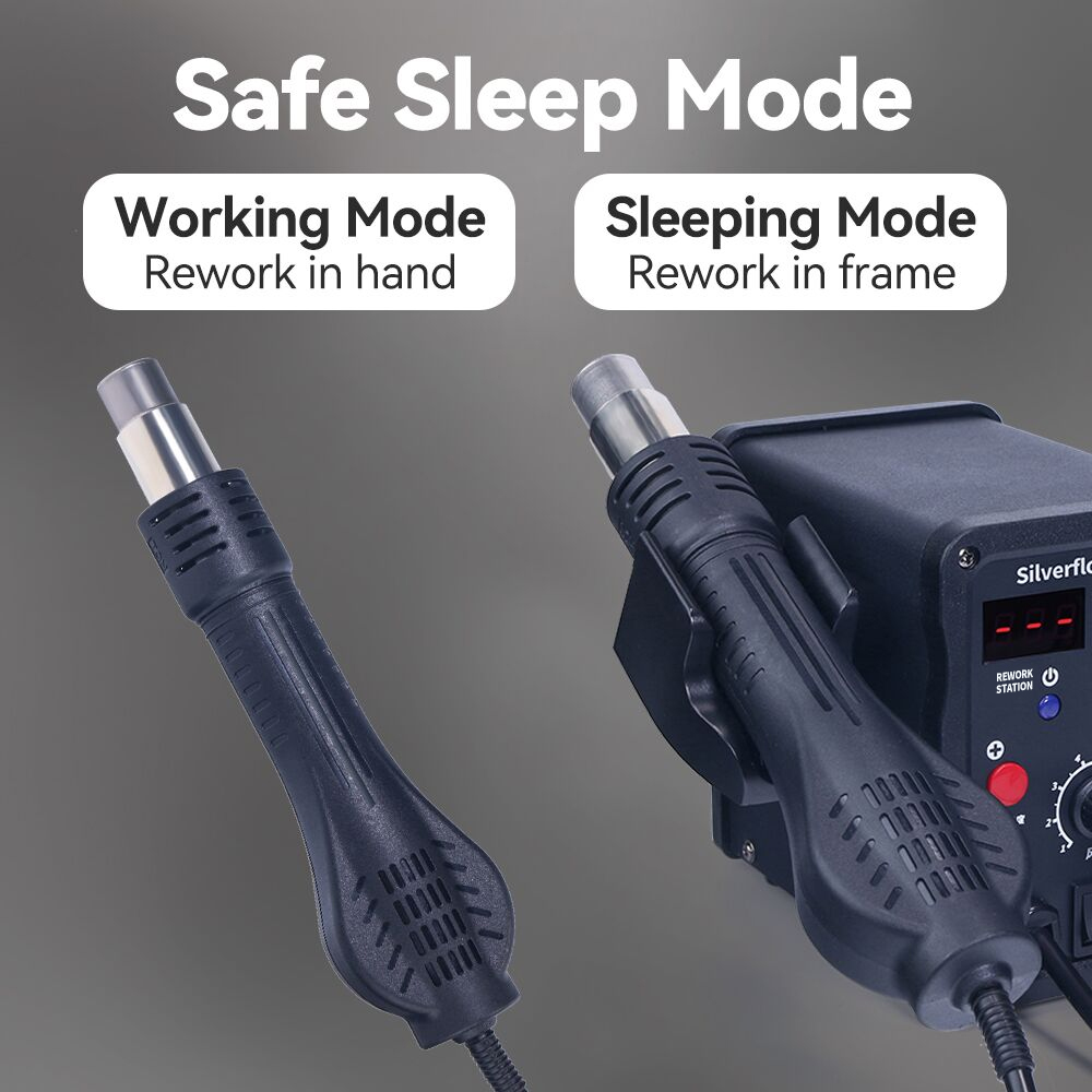 Silverflo 8586D Soldering Stat - Smd Rework Station Hot Air Soldering 2 In 1 ulasan dan harga