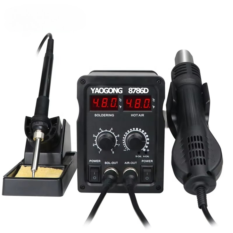 YAOGONG 8786D 2 in 1 Digital S - Smd Rework Station Hot Air Soldering 2 In 1 ulasan dan harga