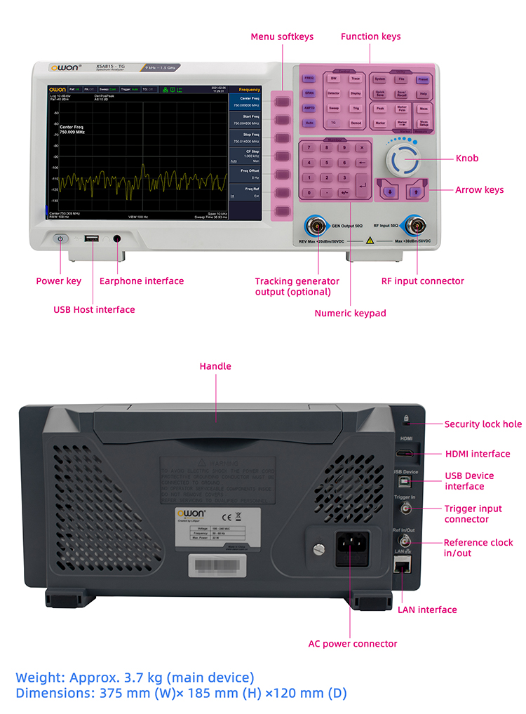 9kHz - 1.5GHz  Spectrum Analyz - Spectrum Analyzer Tracking Generator 1.5Ghz ulasan dan harga
