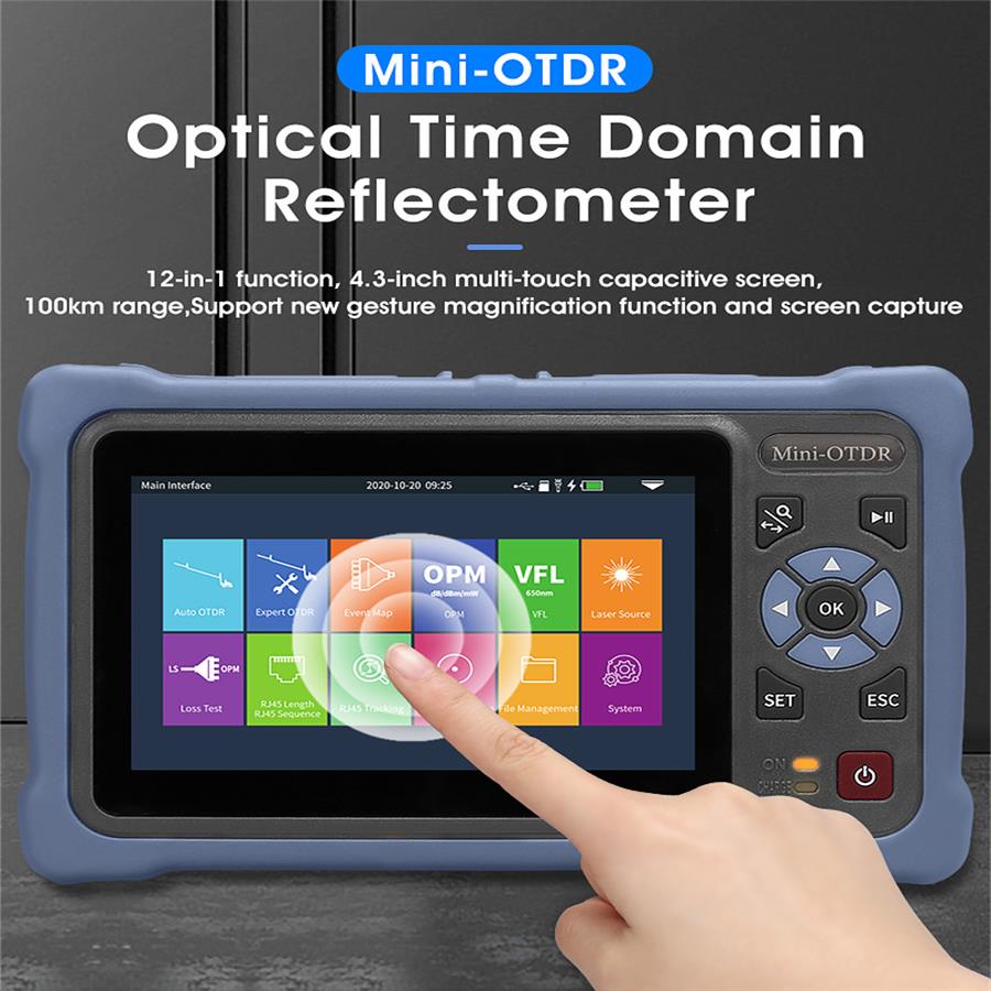 4.3 Inch Touch Screen MINI OTD - Optical Time Domain Reflectometer Otdr 1310 1550Nm ulasan dan harga