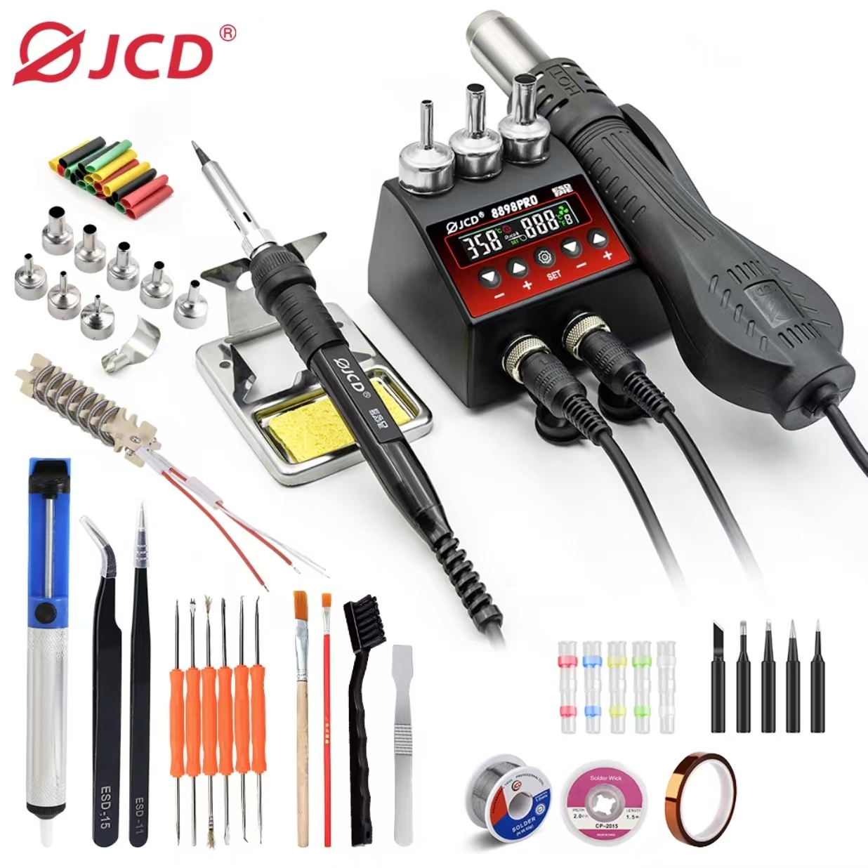 750W SMD Rework Soldering Stat - Smd Rework Station Hot Air Soldering 2 In 1 ulasan dan harga