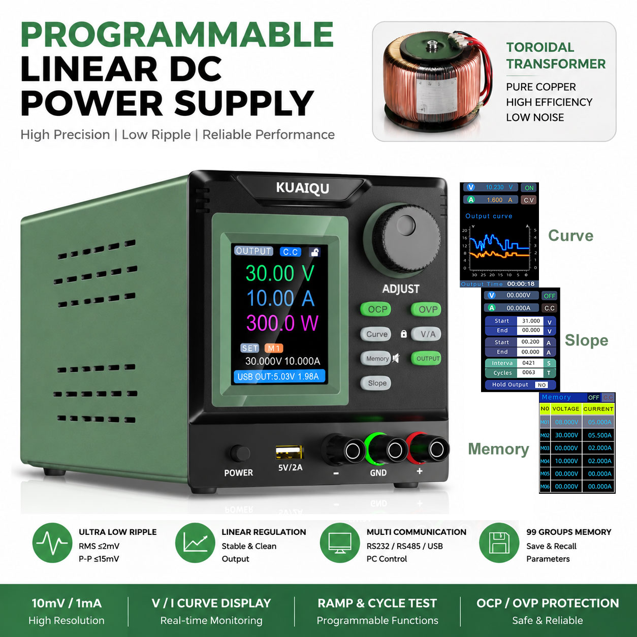 Low Noise Linear DC Power Supp - Programmable Linear Dc Power Supply 30V 10A ulasan dan harga