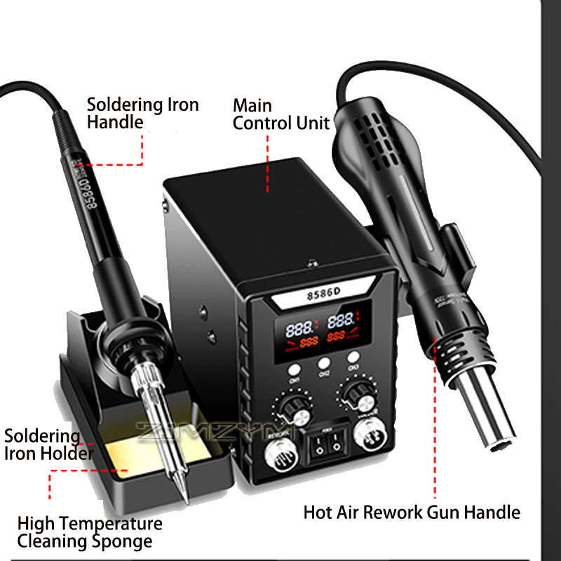 2 in 1 Hot Air Rework Station  - Smd Rework Station Hot Air Soldering 2 In 1 ulasan dan harga