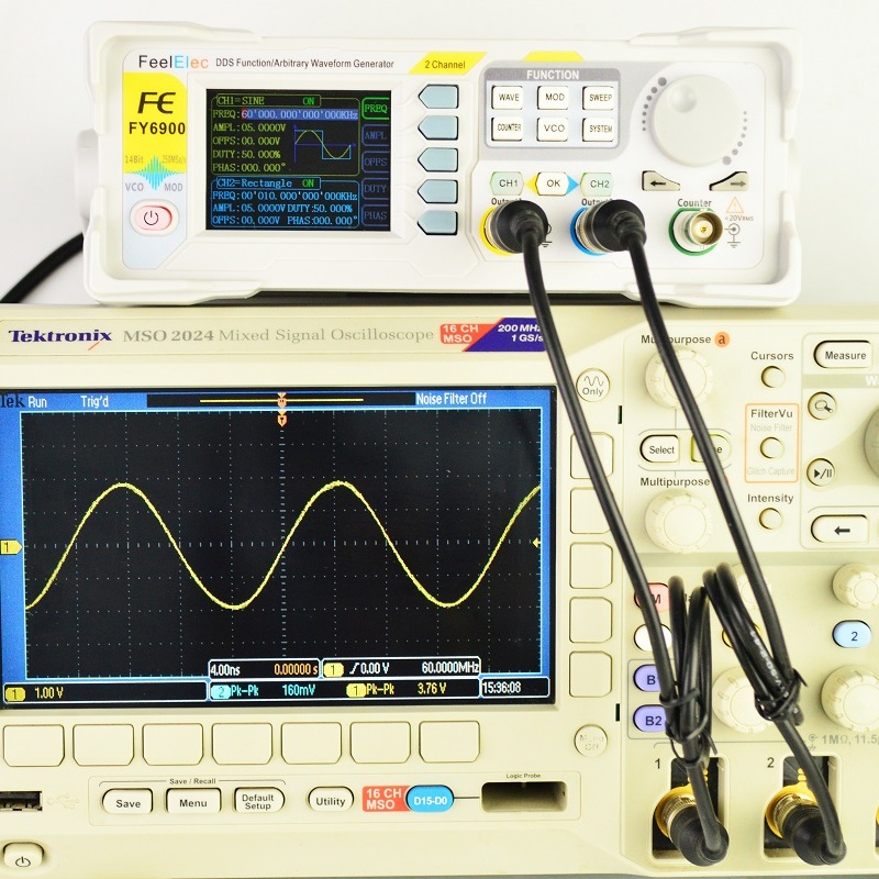 Feelelec FY6900 0-60MHz Digita - Dual Channel Arbitrary Waveform Function Generator 60Mhz ulasan dan harga