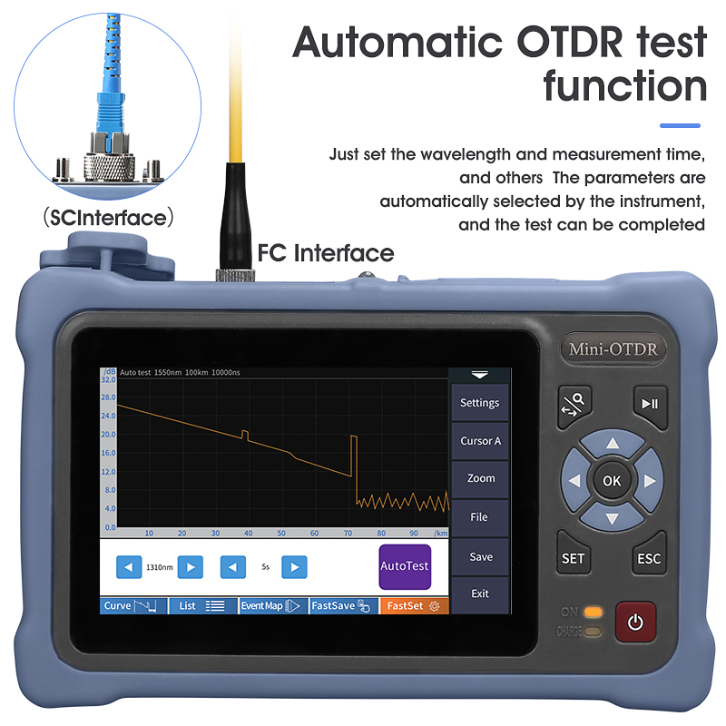 MINI OTDR 1310/1550nm 26/24dB  - Optical Time Domain Reflectometer Otdr 1310 1550Nm ulasan dan harga