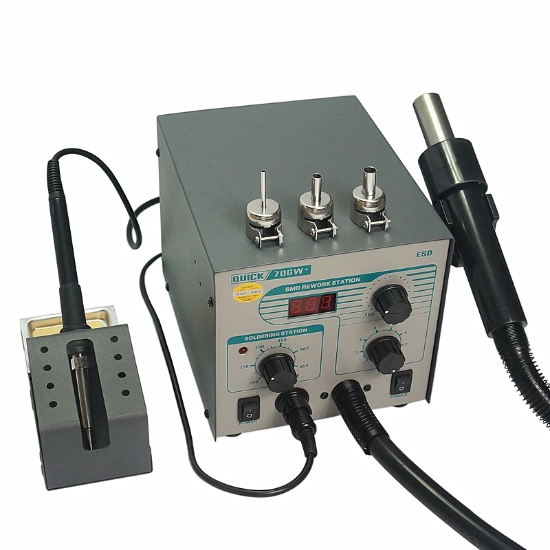 Quick 706w+ 2 in 1  Smd Solder - Smd Rework Station Hot Air Soldering 2 In 1 ulasan dan harga