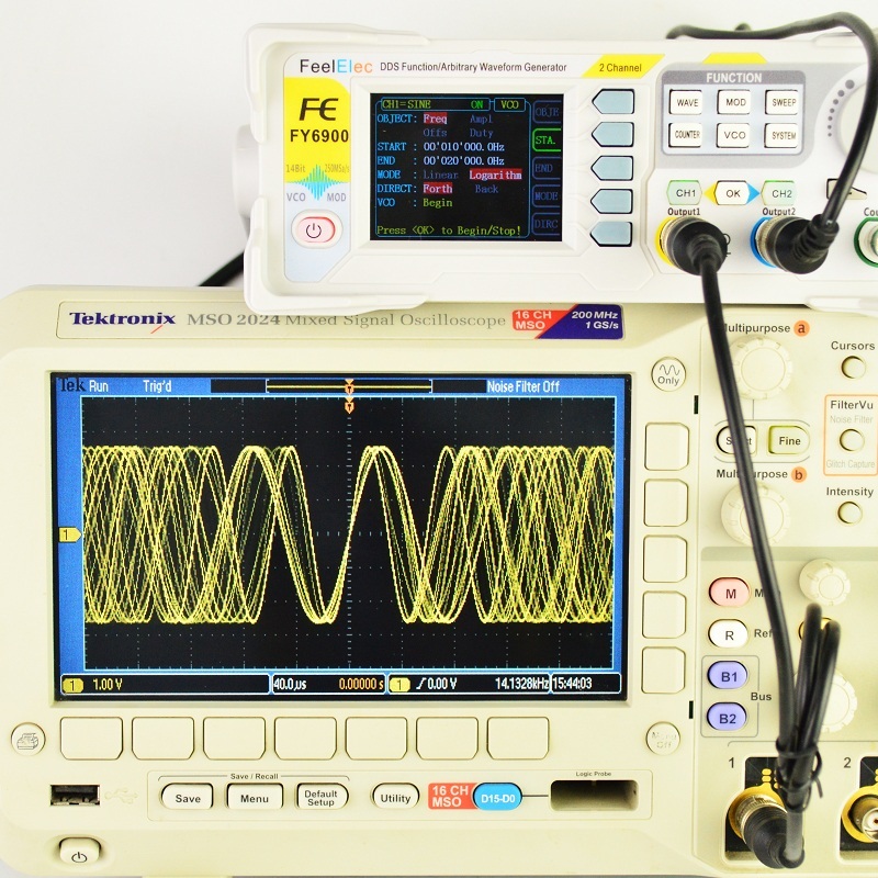 FY6900 Digital Signal Generato - Dual Channel Arbitrary Waveform Function Generator 60Mhz ulasan dan harga