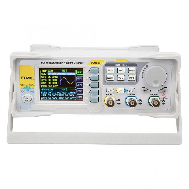 FY6900 Digital Signal Generato - Dual Channel Arbitrary Waveform Function Generator 60Mhz ulasan dan harga