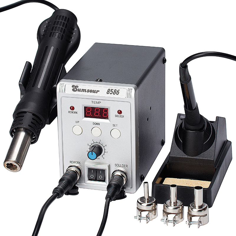 8586 700W 2 in 1 Digital Displ - Smd Rework Station Hot Air Soldering 2 In 1 ulasan dan harga