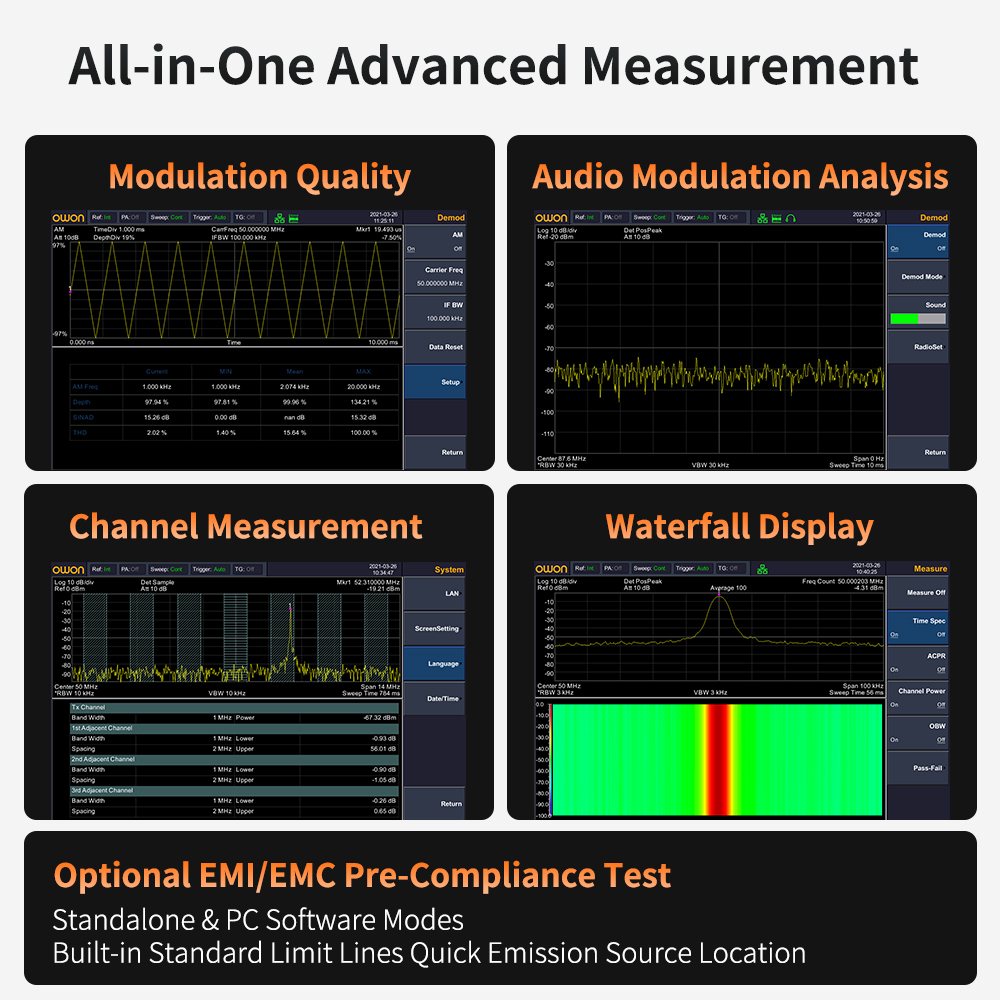 OWON Spectrum Analyzer With Tr - Spectrum Analyzer Tracking Generator 1.5Ghz ulasan dan harga