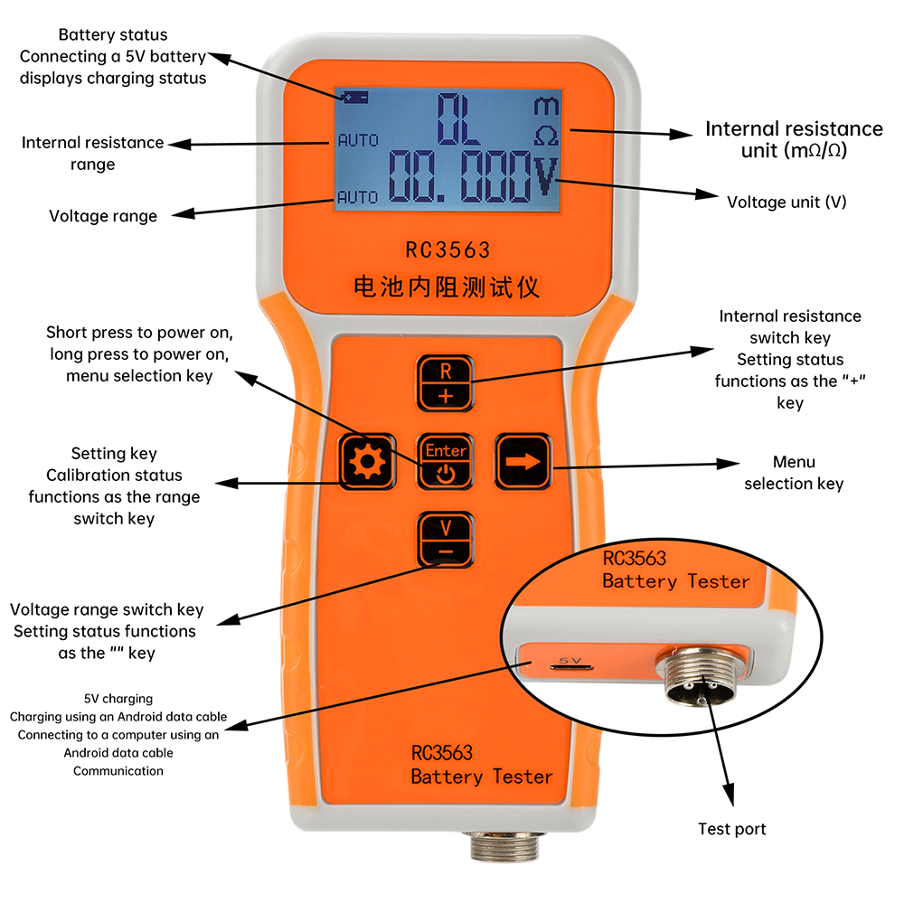 RC3563 18650 Battery Internal  - Battery Internal Resistance Tester Four Wire ulasan dan harga