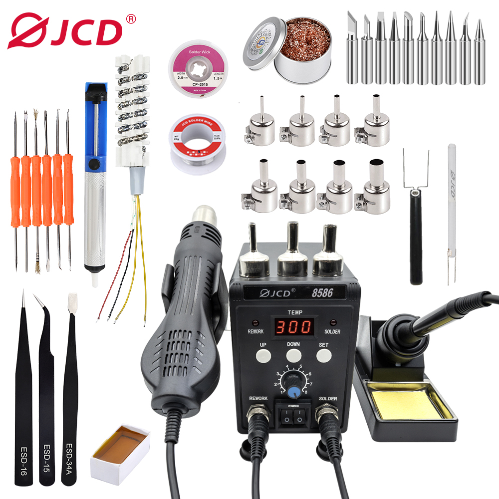 JCD 2 in 1 Soldering Station 8 - Smd Rework Station Hot Air Soldering 2 In 1 ulasan dan harga